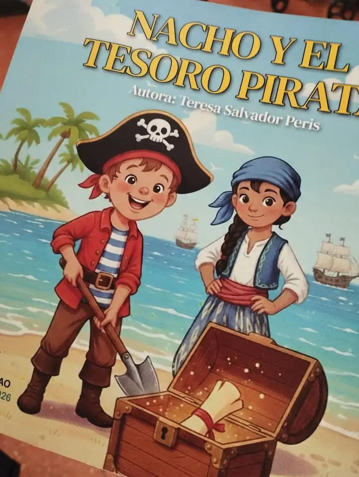 Portada del cuento «Nacho y el tesoro pirata» de Teresa Salvador Peris